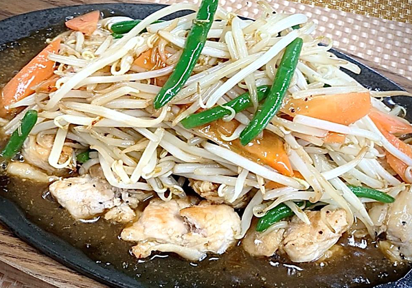 鶏もやし鉄板焼き定食