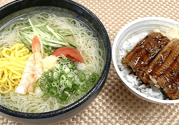 素麺うな丼セット